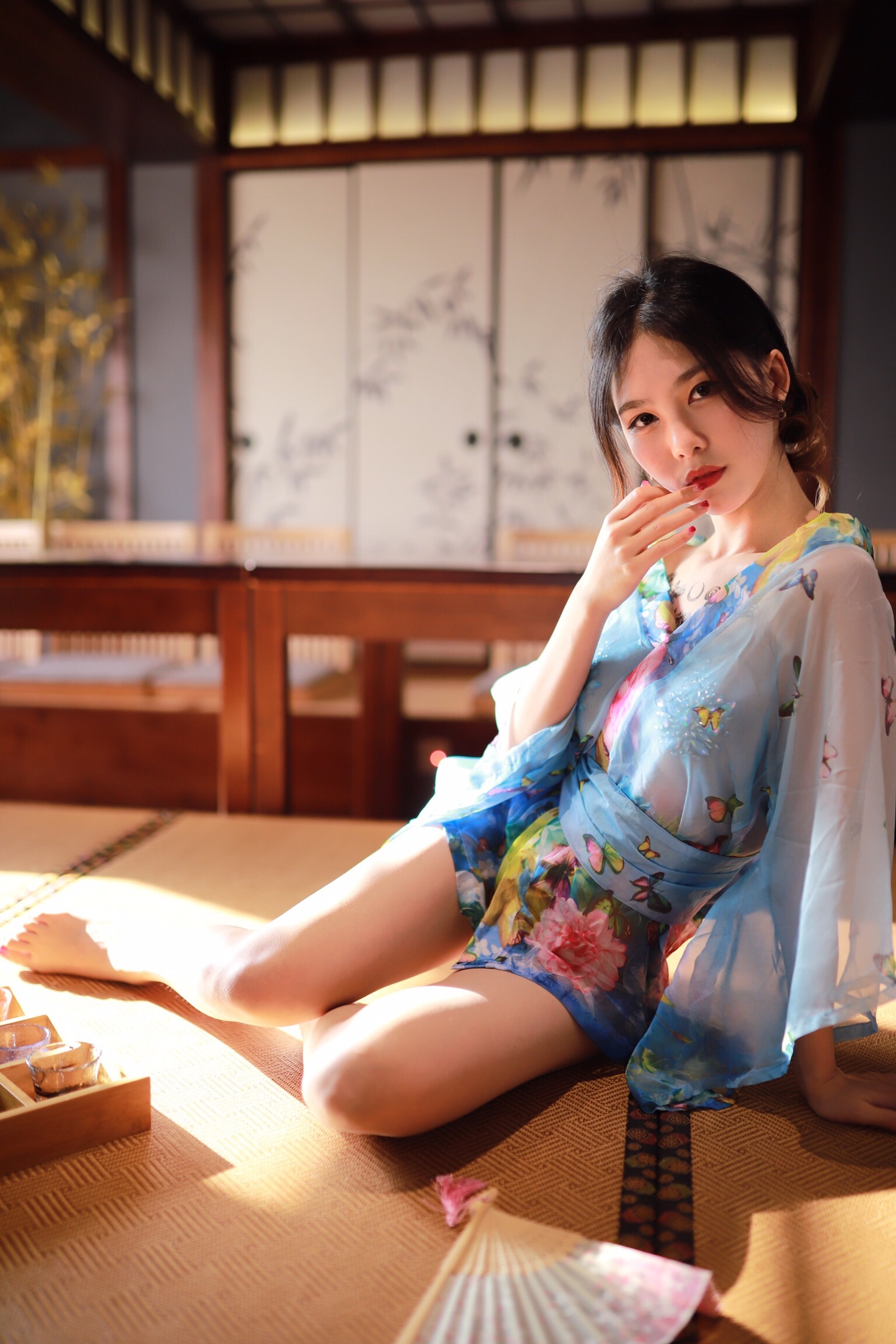 抖娘-利世 - NO.023 水蓝和服 [30P]-XikXak